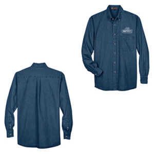 Harriton Men’s 6.5 oz. Long-Sleeve Denim Shirt