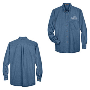 Harriton Men’s Tall 6.5 oz. Long-Sleeve Denim Shirt